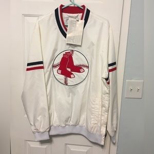 Men’s Starter Nylon Pullover V-Neck Boston Red Sox jacket.